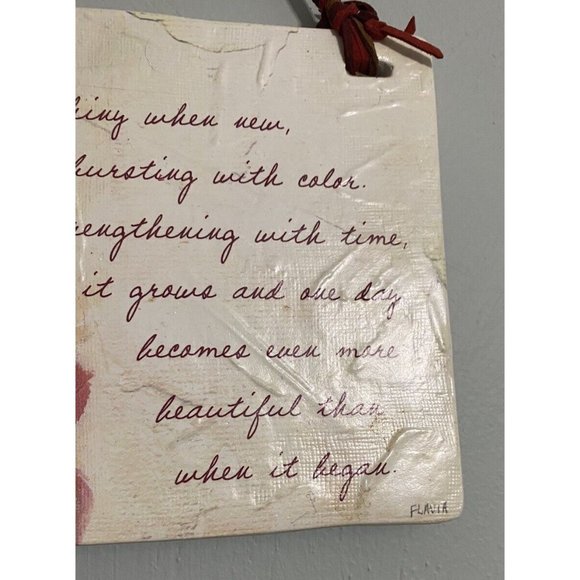 LOVE Ceramic Wall Plaque Flavia Home For Silvesteri 6 X 8 Valentine’s Day - Picture 3 of 4